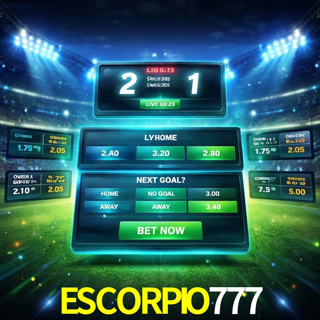Vista de apuestas en vivo ESCORPIO777 durante un partido en curso