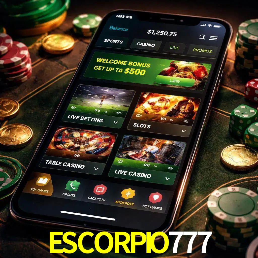Diseño de juegos móviles ESCORPIO777 para usuarios en México